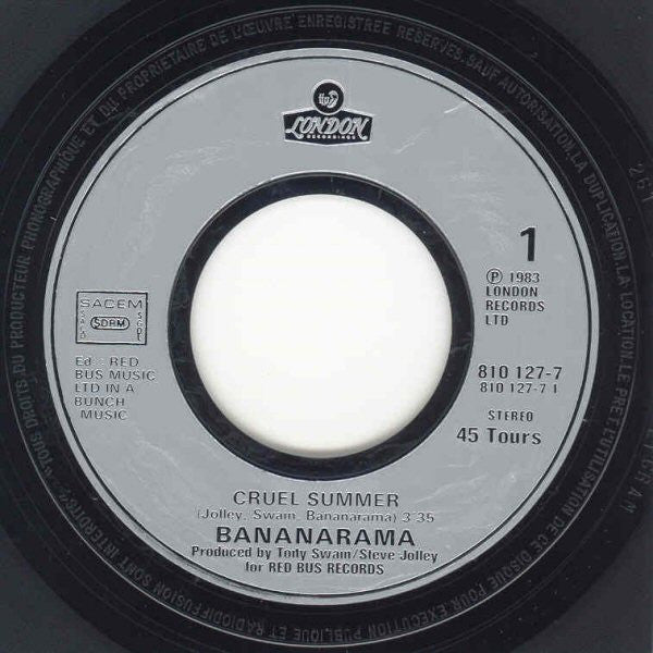 Bananarama : Cruel Summer (7", Single)