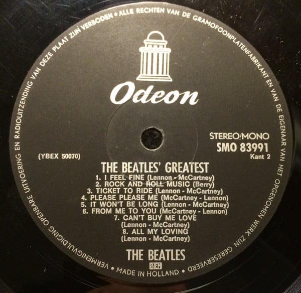 The Beatles : The Beatles' Greatest (LP, Comp, Mono)