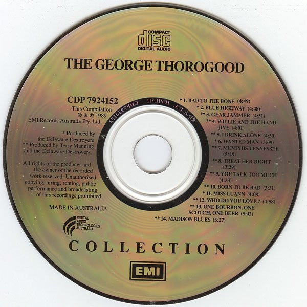 George Thorogood & The Destroyers : The George Thorogood Collection (CD, Comp)