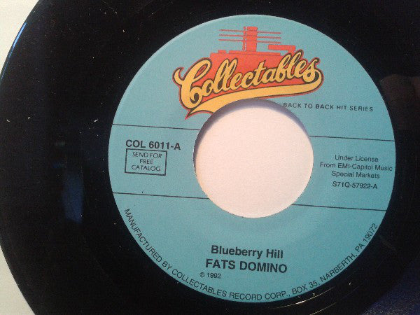 Fats Domino : Blueberry Hill / Walking To New Orleans (7", Single, RE)