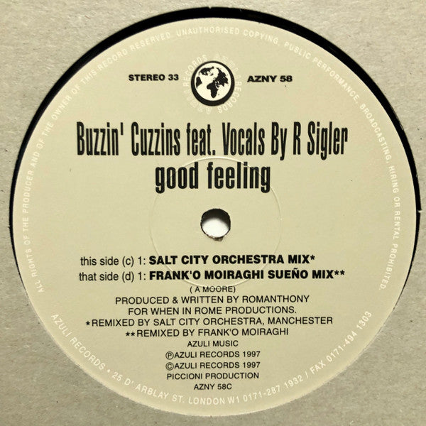 Buzzin' Cuzzins* Feat. Romanthony : Good Feeling (2x12")