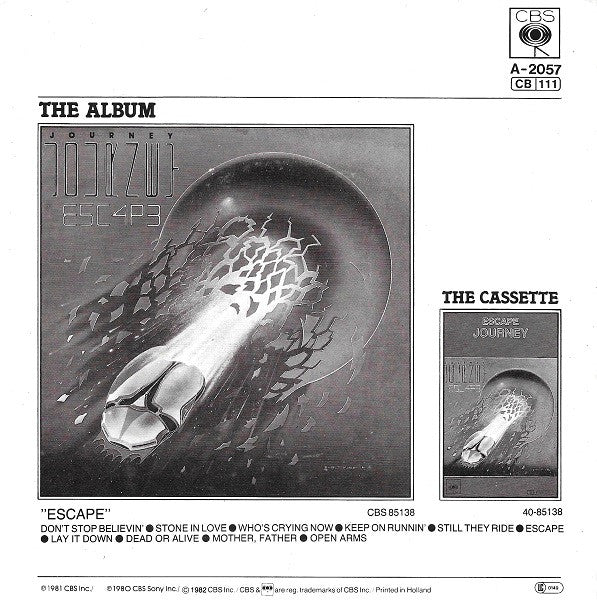 Journey : Open Arms (7", Single)