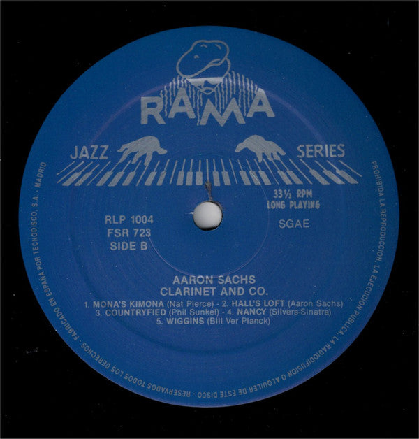 Aaron Sachs : Clarinet And Co. (LP, Album, Mono, RE)