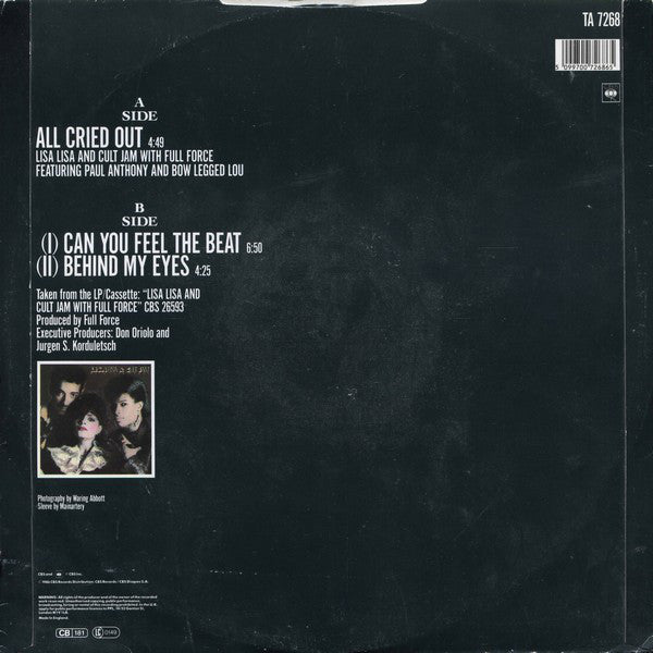 Lisa Lisa & Cult Jam With Full Force : All Cried Out (12")