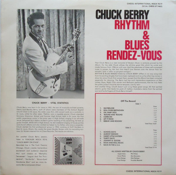 Chuck Berry : Rhythm & Blues Rendez-Vous (LP, Comp, Mono, RE)