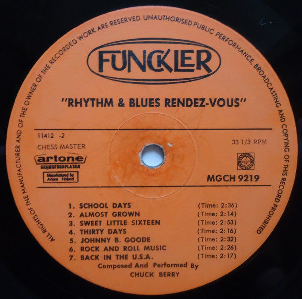 Chuck Berry : Rhythm & Blues Rendez-Vous (LP, Comp, Mono, RE)