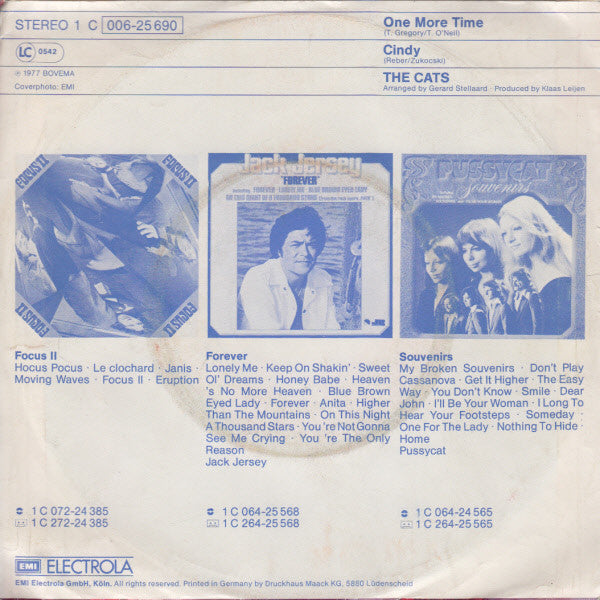The Cats : One More Time (7", Single)