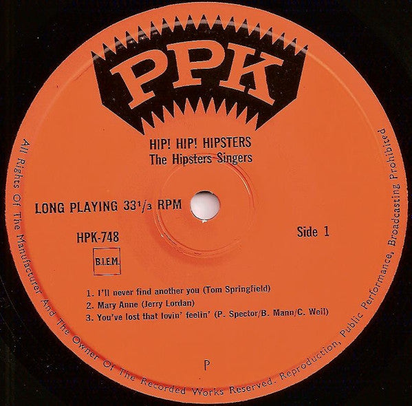 The Hipsters Singers : Hip! Hip! Hipsters (7")