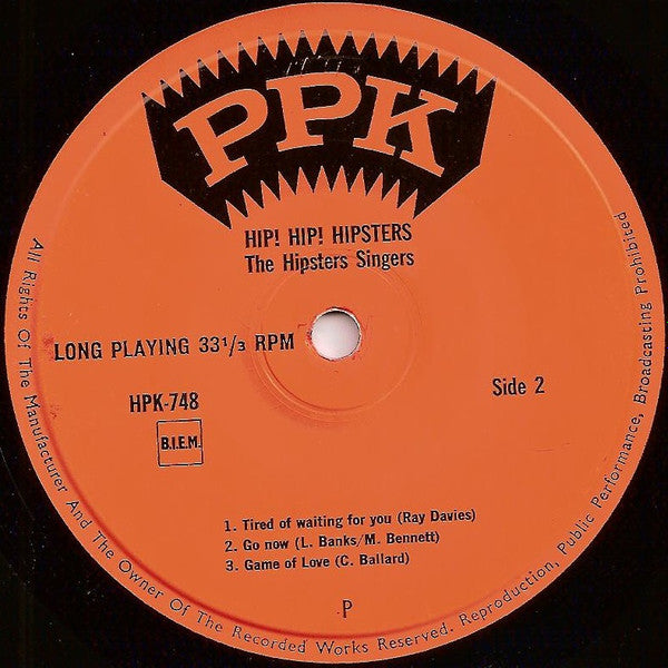The Hipsters Singers : Hip! Hip! Hipsters (7")