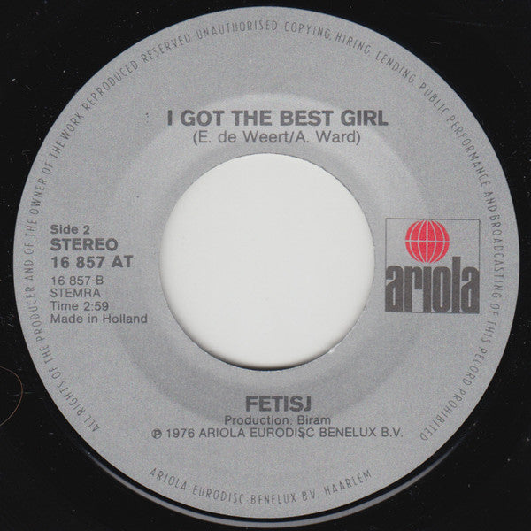Fetisj (2) : Sandy / I Got The Best Girl (7", Single)