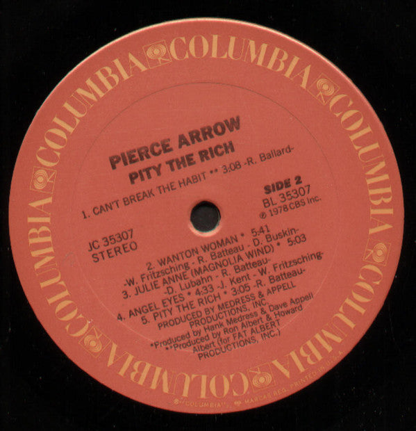 Pierce Arrow : Pity The Rich (LP, Album, Pit)