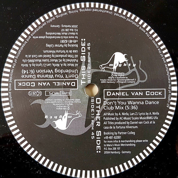 Daniel Van Cock : Don't You Wanna Dance (12")