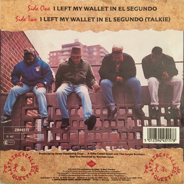 A Tribe Called Quest : I Left My Wallet In El Segundo (Norman Cook Remix) (7", Single)