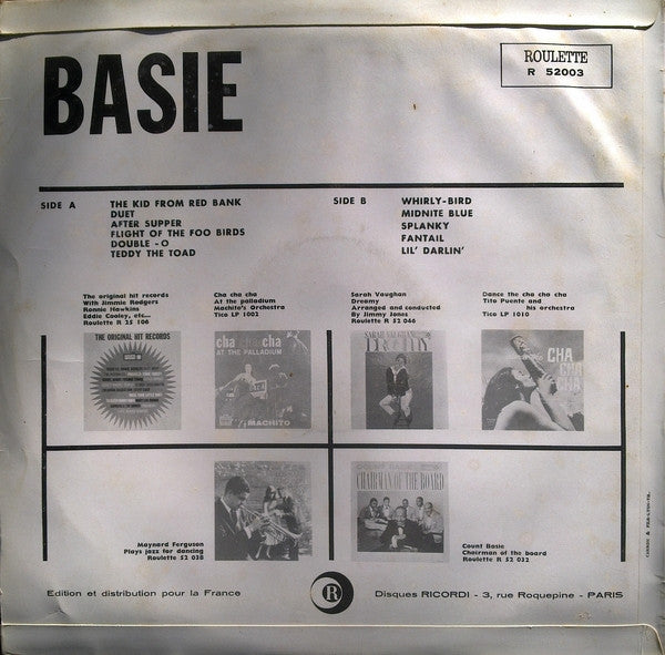 Count Basie And His Orchestra* + Neal Hefti : Basie (LP, Album, Mono, RE)