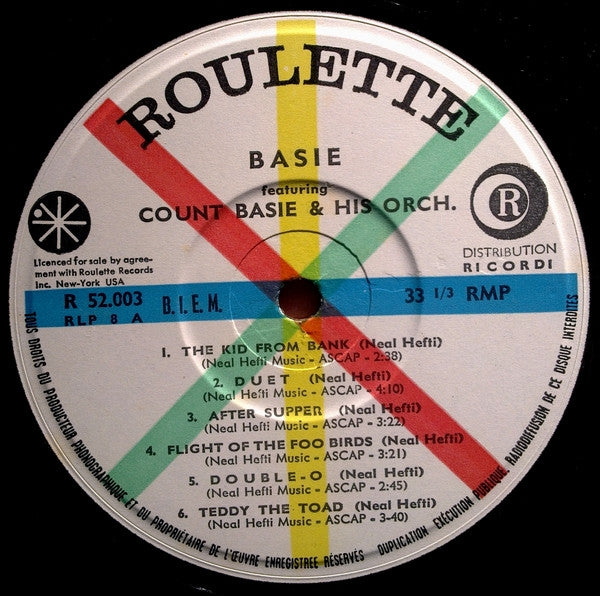 Count Basie And His Orchestra* + Neal Hefti : Basie (LP, Album, Mono, RE)