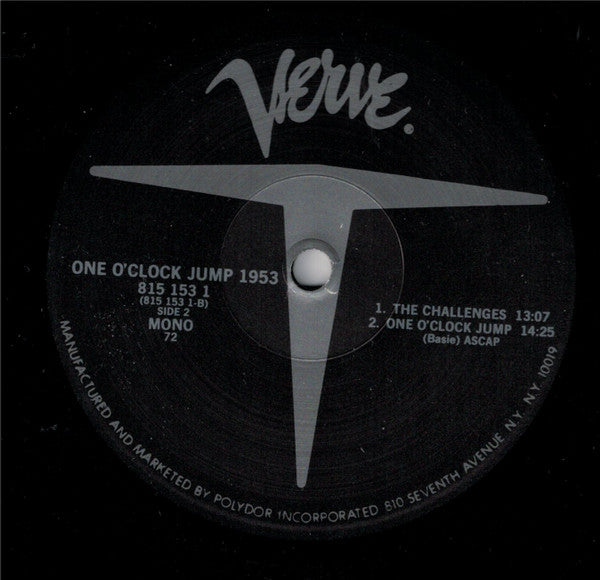 Ray Brown, Ben Webster, Oscar Peterson : Jazz At The Philharmonic One O'Clock Jump 1953 (LP, Album, Mono, RE)