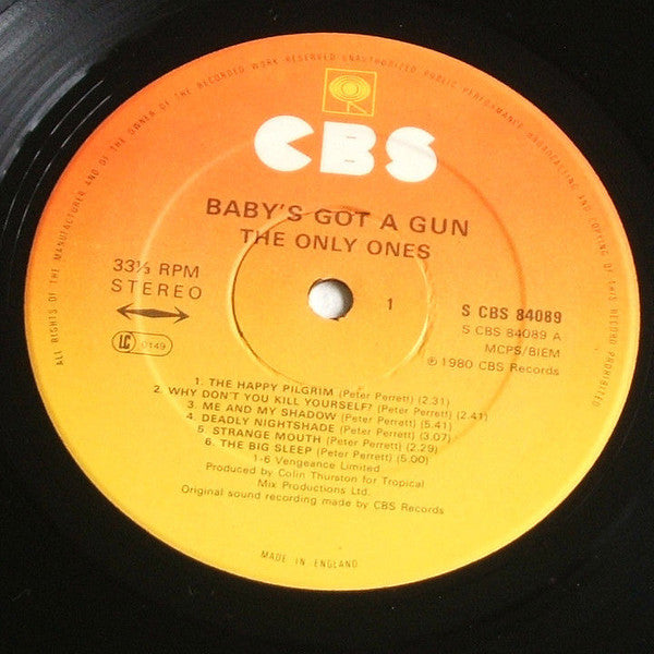 The Only Ones : Baby's Got A Gun (LP, Album)