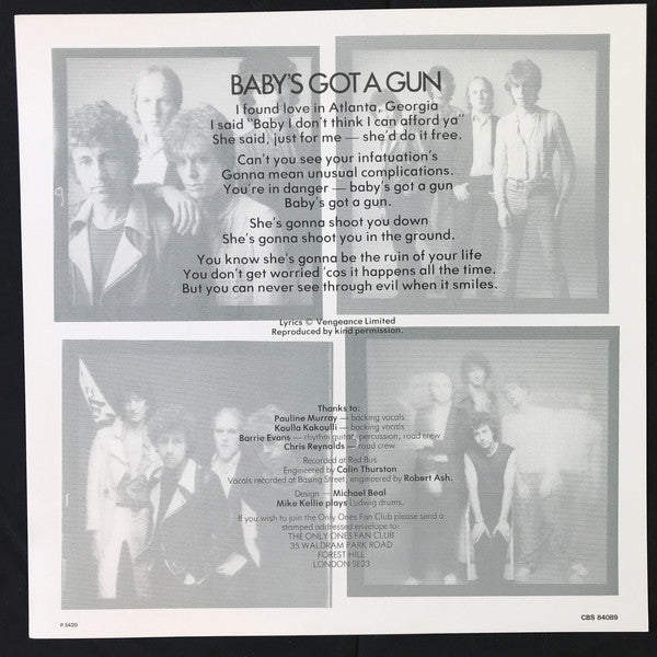 The Only Ones : Baby's Got A Gun (LP, Album)