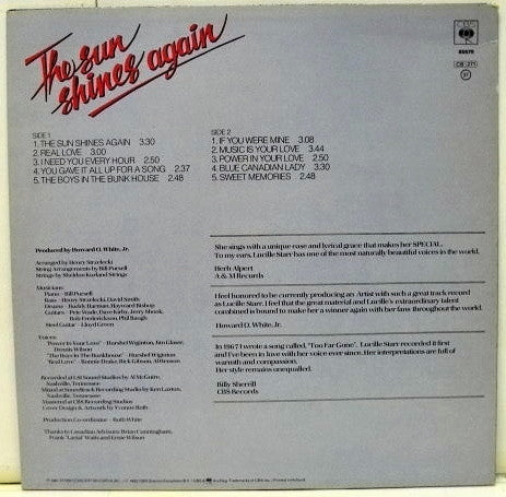 Lucille Starr : The Sun Shines Again (LP, Album)