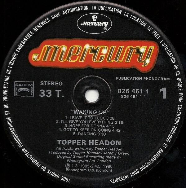 Topper Headon : Waking Up (LP, Album)
