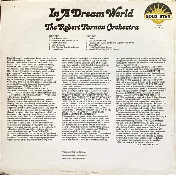 The Robert Farnon Orchestra* : In A Dream World (LP, Album)