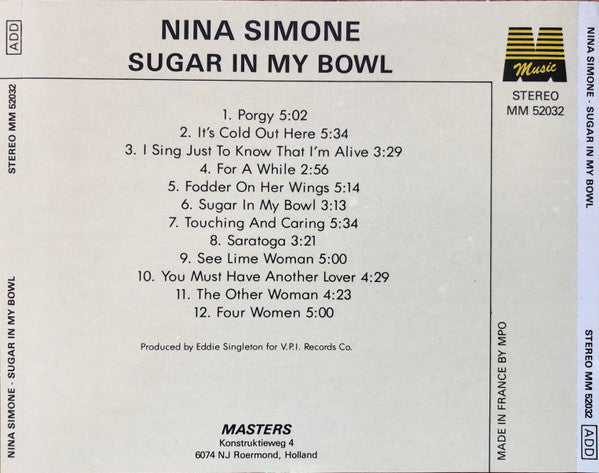 Nina Simone : Sugar In My Bowl (CD, Comp)