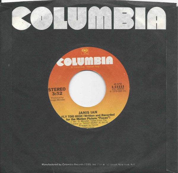Janis Ian : Fly Too High (7", Single)