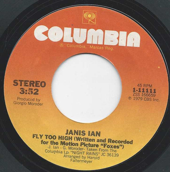 Janis Ian : Fly Too High (7", Single)