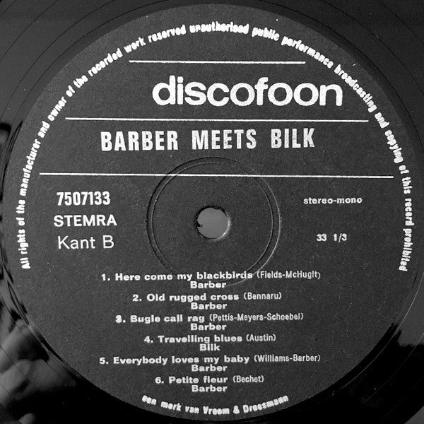 Chris Barber's Jazz Band, Acker Bilk And His Paramount Jazz Band : Barber Meets Bilk (LP, Comp)