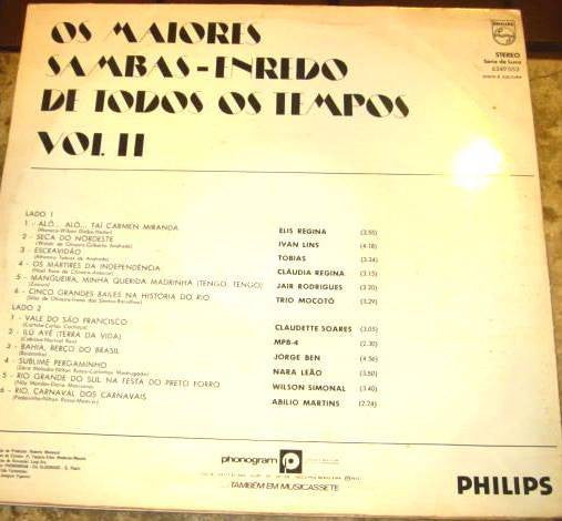 Various : Os Maiores Sambas-Enredo De Todos Os Tempos Volume II (LP, Album)