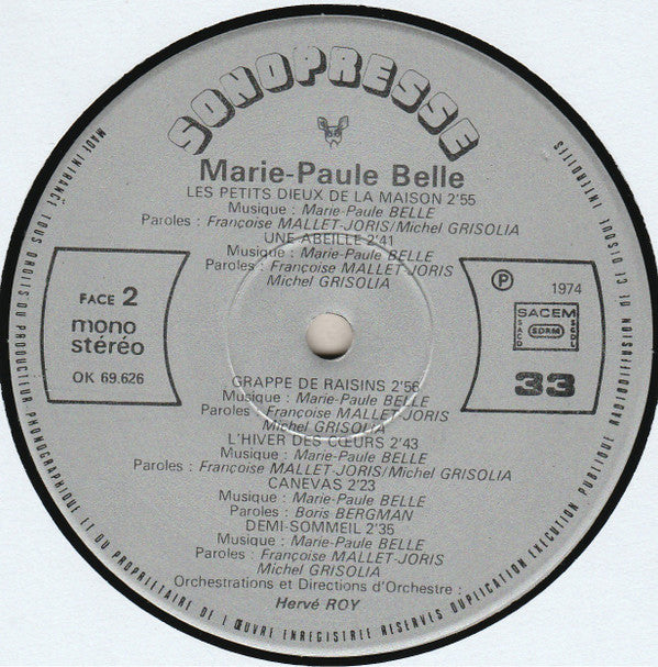 Marie-Paule Belle : Marie-Paule Belle (LP, Album, Gat)