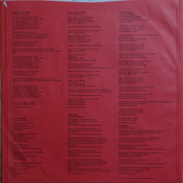 The Beatles : 1962-1966 (2xLP, Album, Comp, Tos)