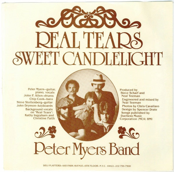 Peter Myers Band : Sweet Candlelight / Real Tears (7", Single)