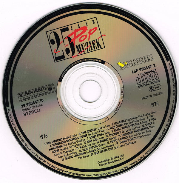 Various : 25 Jaar Popmuziek 1976 (CD, Comp, +Bo)