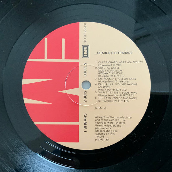 Various : Charlie's Hitparade (LP, Comp, Promo)