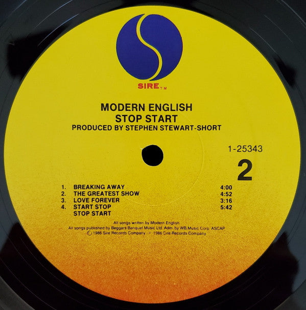 Modern English : Stop Start (LP, Album)