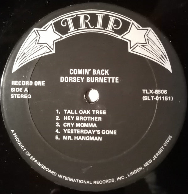 Dorsey Burnette : Comin' Back (2xLP, Comp, Gat)