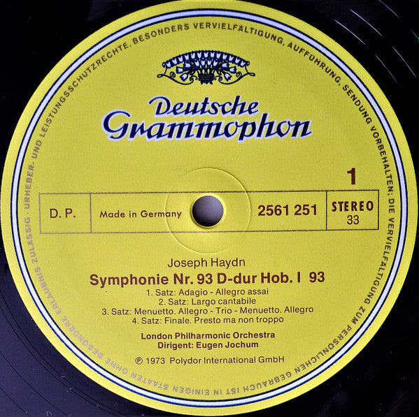 Joseph Haydn – Eugen Jochum, London Philharmonic Orchestra : 12 Londoner Symphonien (6xLP + Box)