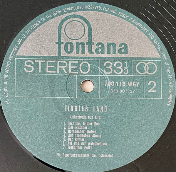 Unknown Artist : Tiroler Land (LP)