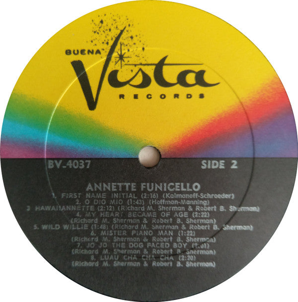 Annette (7) : Annette Funicello (LP, Album, Comp)