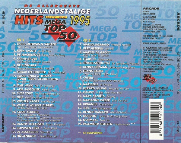 Various : De Allerbeste Nederlandstalige Hits Uit De Mega Top 50 • 1995 (2xCD, Comp)