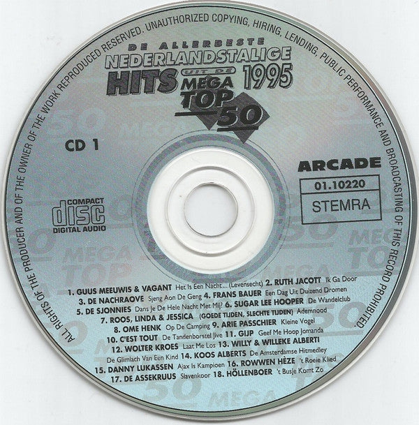 Various : De Allerbeste Nederlandstalige Hits Uit De Mega Top 50 • 1995 (2xCD, Comp)