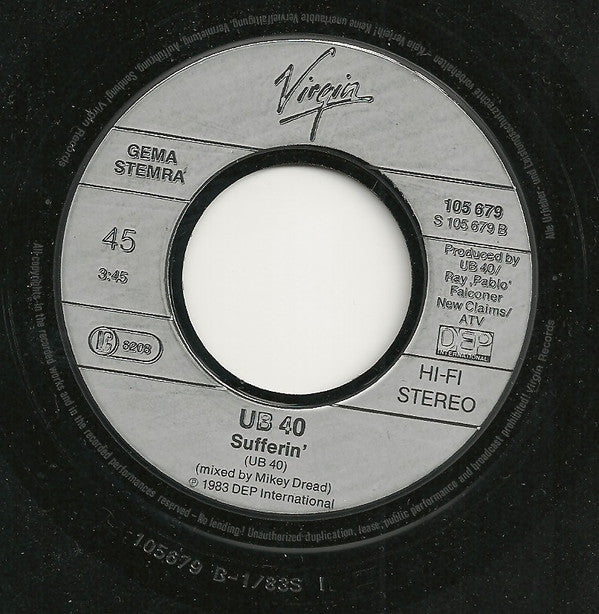 UB 40* : Red Red Wine (7", Single)