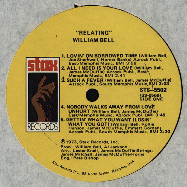 William Bell : Relating (LP, Album)