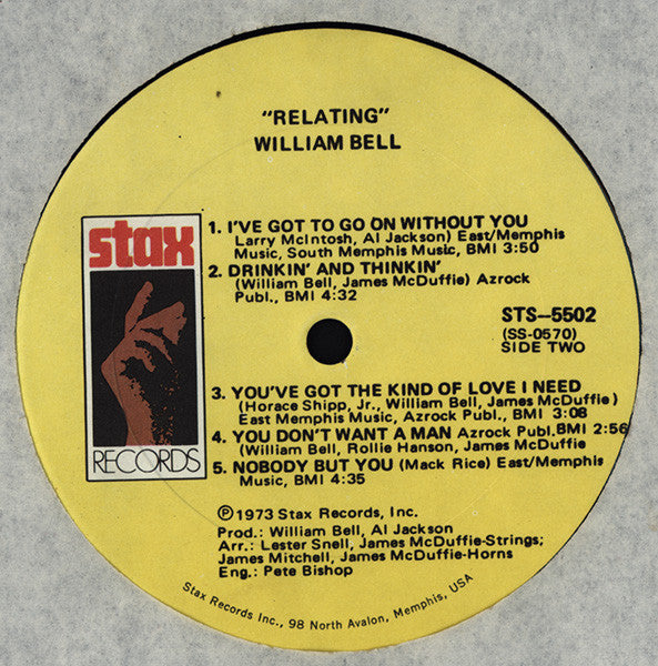William Bell : Relating (LP, Album)