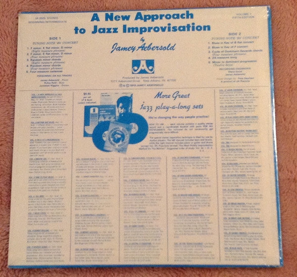 Jamey Aebersold : A New Approach To Jazz Improvisation (Revised Fifth Edition) (LP)