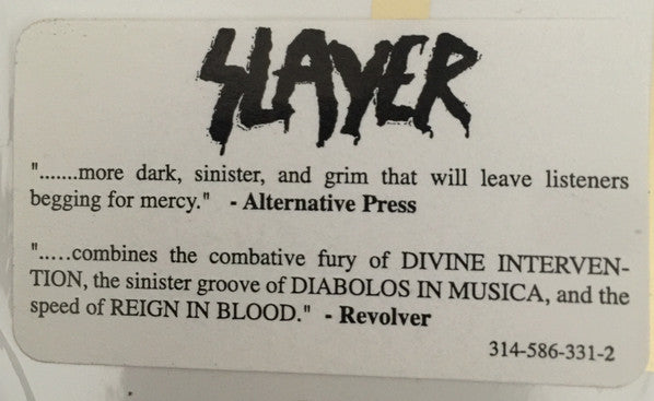 Slayer : God Hates Us All (CD, Album, Car)