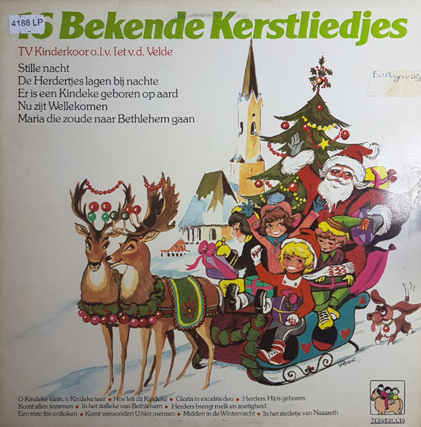 T.V. Kinderkoor o.l.v. Iet Van Der Velde : 16 Bekende Kerstliedjes (LP, Album)