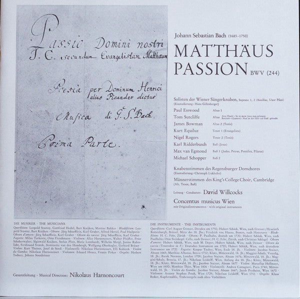 Johann Sebastian Bach : Matthäus-Passion (4xLP + Box, RP)