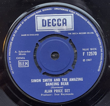 The Alan Price Set : Simon Smith And The Amazing Dancing Bear (7", Single)